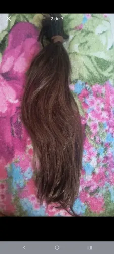 Vendo 75 gramas de cabelo humano vietnamita premium moreno iluminado.42cm