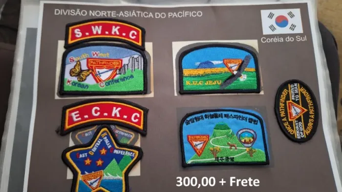 KIT DE BRASÃO DE CAMPO - DESBRAVADORES DA COREIA DO SUL (DE R$ 600,00 POR APENAS R$ 500,00