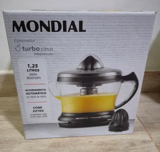 Espremedor de Frutas Mondial Turbo Citrus Premium. Novo nunca usado