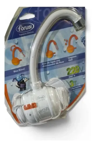 Torneira Elétrica Forusi Attiva 3t 5400w 220v Bica Móvel