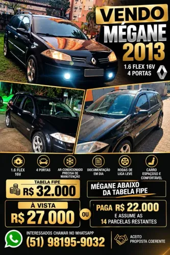 Renault Megane Grand Tour Dynam. Hi-flex 1.6 16V 2013