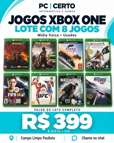 Lote de jogos Xbox one