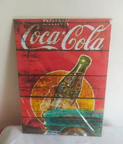 Quadro Vintage Coca-Cola - Placa Decorativa. 28 X 38 cm
