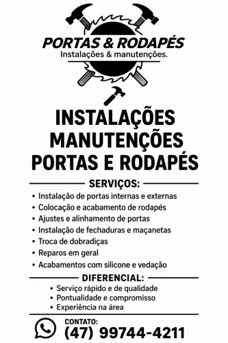 INSTALAÇÕES DE PORTAS E RODAPÉS