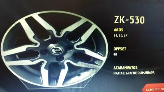 Roda aro 15 Fiat Idea grafite com diamantado 4X98 jogo