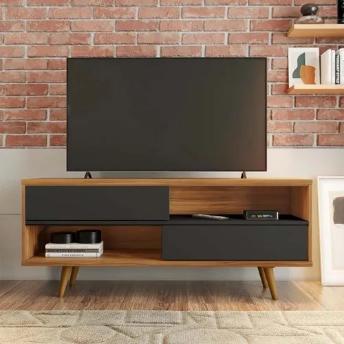 Rack NT 1180 TV até 50" Freijó/Preto Até 12x