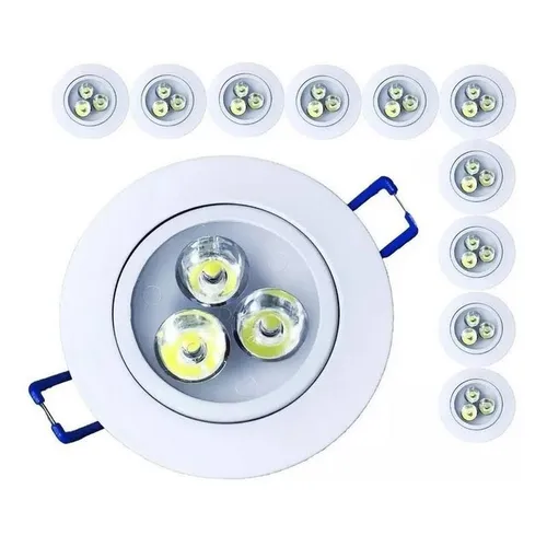 Promoção Kit 10 Spot LED 3w 6000k