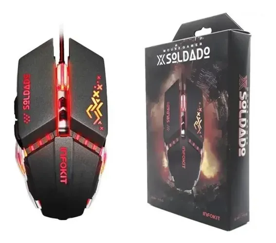Mouse Gamer Xsoldado Usb Led Rgb Gm-705