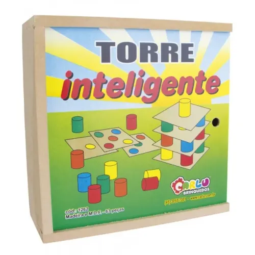 Torre Inteligente 63 Peças - Mdf - Carlu 1262