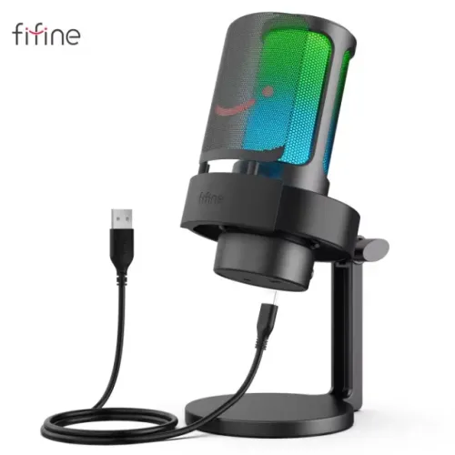 Microfone Fifine AmpliGame A8 Condensador Cardioide - Preto