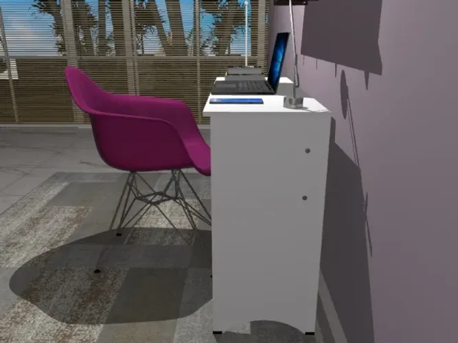 Mesa Top Best Office Em MDF. Medidas L80cm x P35cm x A74cm.