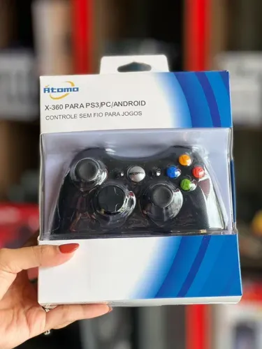 Controle Sem Fio X-360 /PS3/PC/Android - Atomo (Promoção) 