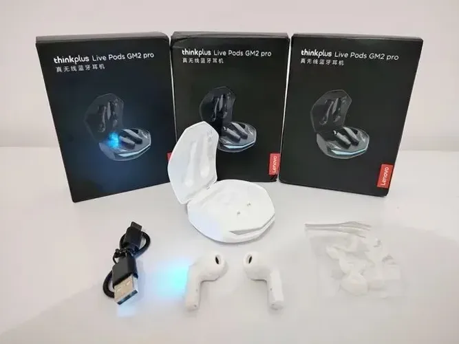 Fone Gamer sem fio Gm2 pro Lenovo Original Bluetooth 5.3 com microfones
