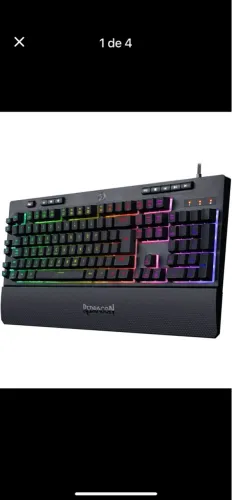 Teclado Gamer Redragon Shiva K512RGB / RGB / Membrana / Usa - Preto (NOVO - SEM CAIXA)