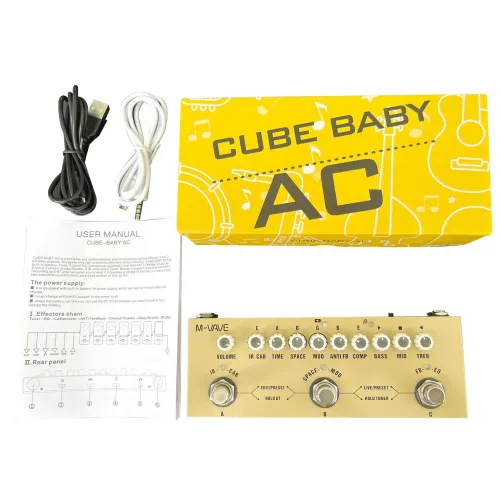 M-VAVE Cube Baby AC - Pedal de Guitarra Acústica novo
