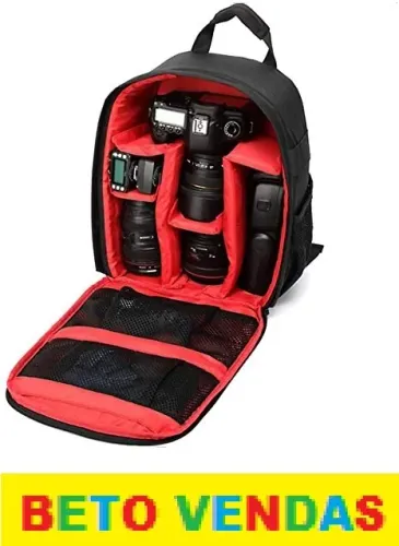 Mochila Com Divisorias Para Cameras E Acessorios