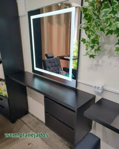 Bancada para salão  de beleza e barbearia 
