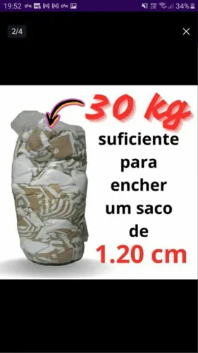 30kg de enchimento para saco de pancada 1,20m