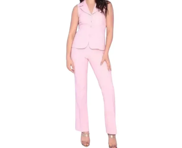 Conjunto social feminino rosa 