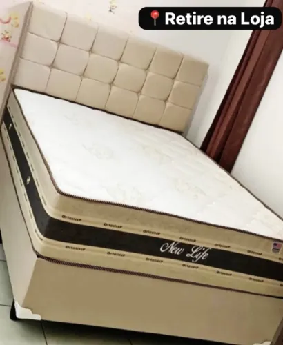 Cama box colchão molas base hoje