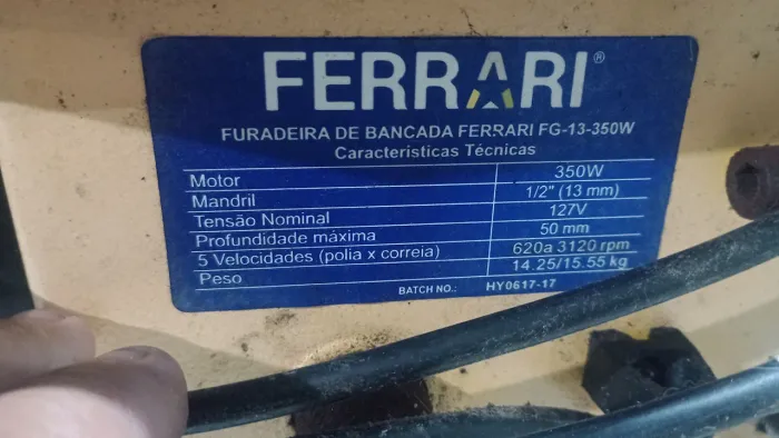 Furadeira de Bancada Ferrari FG-13-350W