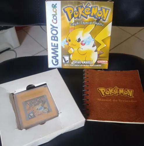 Jogo pokémon edição especial Pikachu para game boy em português original completo 