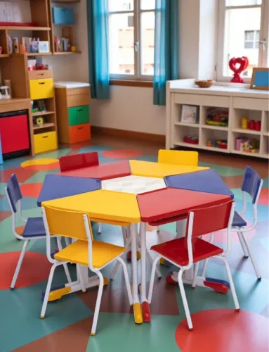 CONJUNTO ESCOLAR TRAPÉZIO INFANTIL - LOJA IKONMIXOFFICE