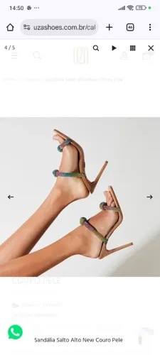 Vendo Sandália Salto Alto New Couro Pele