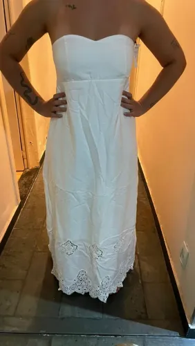 Vestido branco tomara q caia