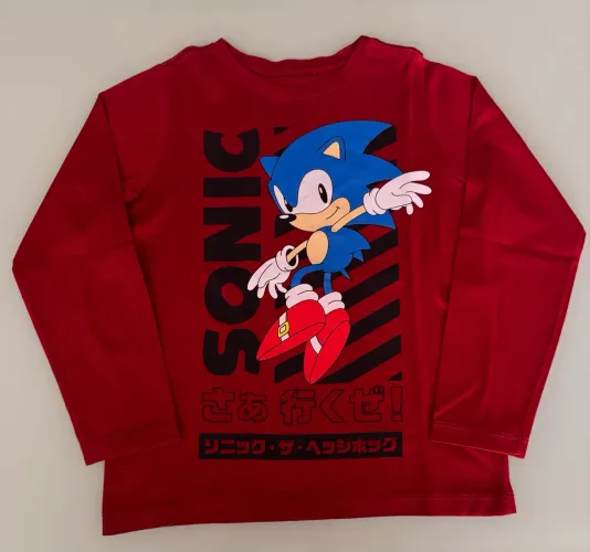Camiseta Manga Longa Sonic TAM 7-8 anos