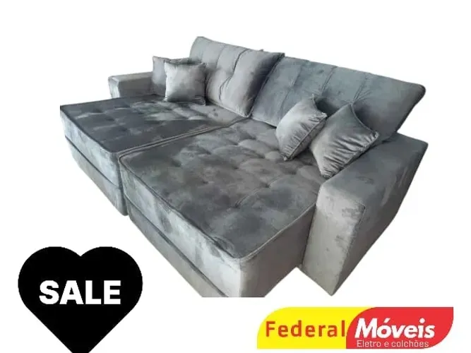 Sofá Cama Grafite 2,30m SUPER OFERTA