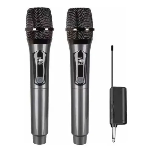 Microfone Duplo Dinâmico Sem Fio Profissional Qualidade Sonora Loja Coimbra Entregamos