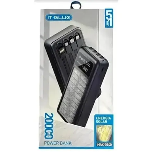 Powerbank 20000mah Carregador Portátil Solar It-blue Max-0540 *ENTREGA GRÁTIS*
