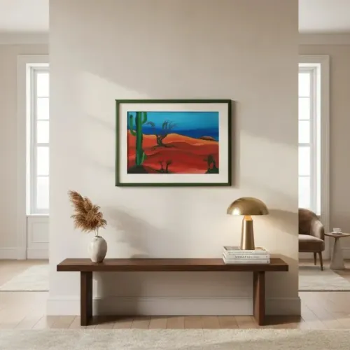 Quadro óleo sobre tela - 'Cactos do Nordeste'