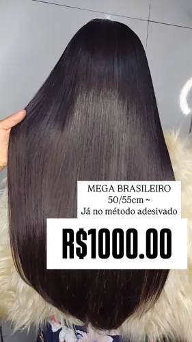 Cabelo Brasileiro no Método Adesivado 200g