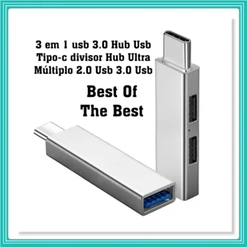 3 em 1 usb 3.0 Tipo-c Hub Ultra Fino Múltiplo 2.0 Usb 3.0 Usb