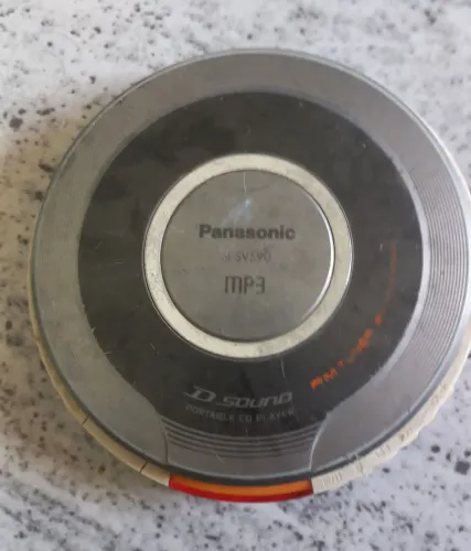 Carcaça cd player panasonic mp3 sl-sv590 toca cd antiguidade antigo rádio som tape deck