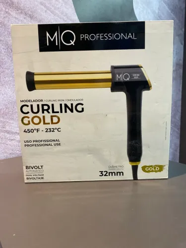 Modelador Mq Professional Curling Gold 450°f 32mm Bivolt. - Preto