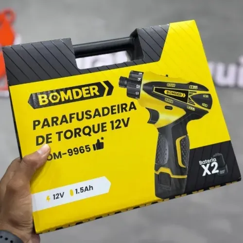 Parafusadeira de Torque Profissional 12V 1.5Ah BOMVINK BOM-9965