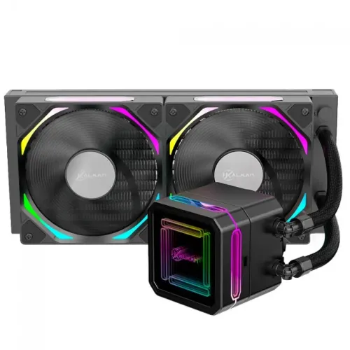 Water Cooler Kalkan Delta 240mm Led ARGB, Wireless IntelAMD LGA1700,AM5 TDP 280W - WZetta