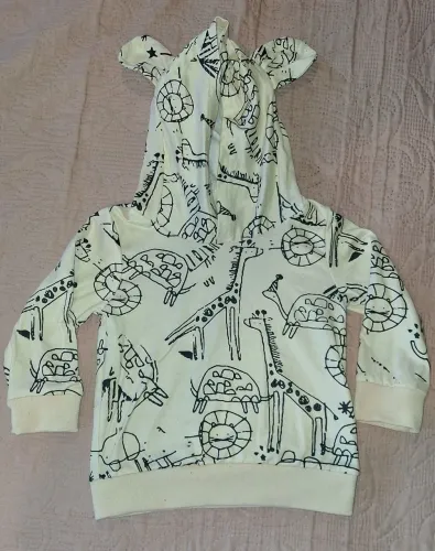 Moletinho Infantil com Capuz tam 9-12 Meses