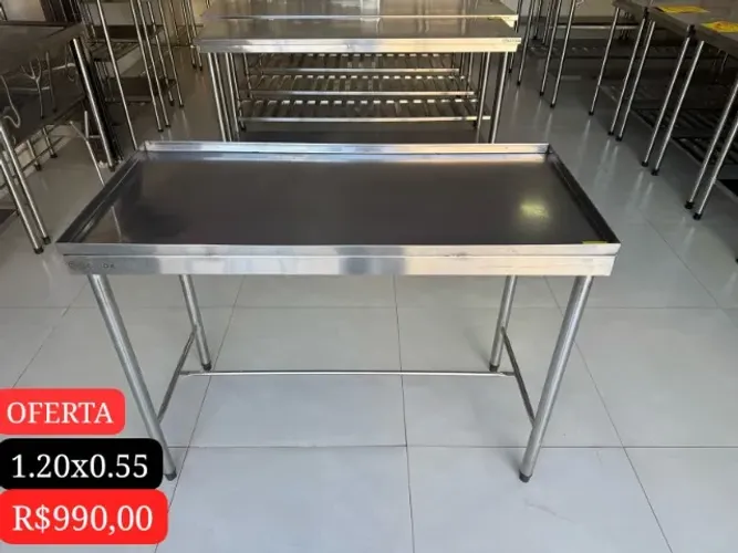 Mesa p/ corte de Frango em aço inox - Oferta