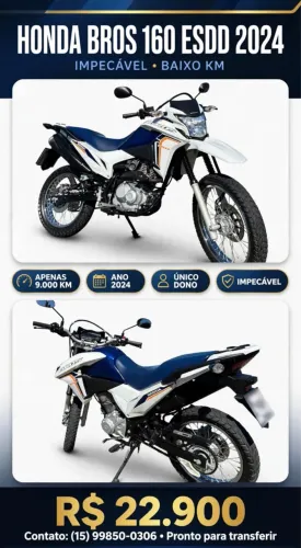 HONDA BROS 160 ESDD 2024 - IMPECÁVEL! ?