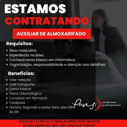 Vaga - Auxiliar de almoxarifado