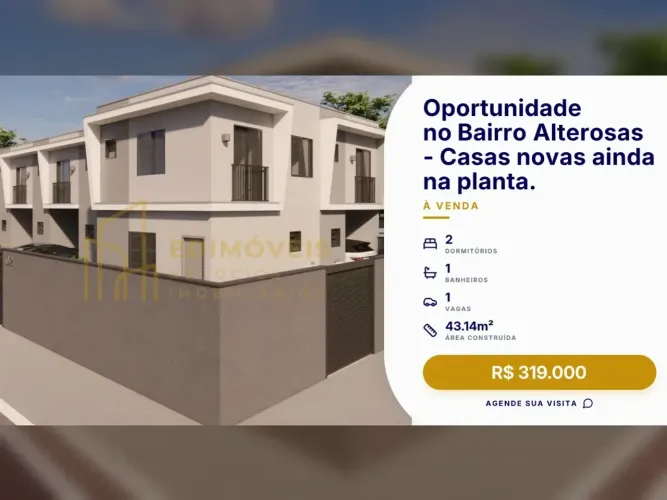 Seu novo lar no Alterosas - Casa nova pronta para morar!