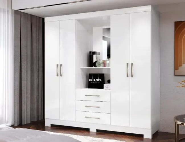 Guarda Roupa Solteiro Marracos Largura: 164cm  Novo Pronta Entrega 