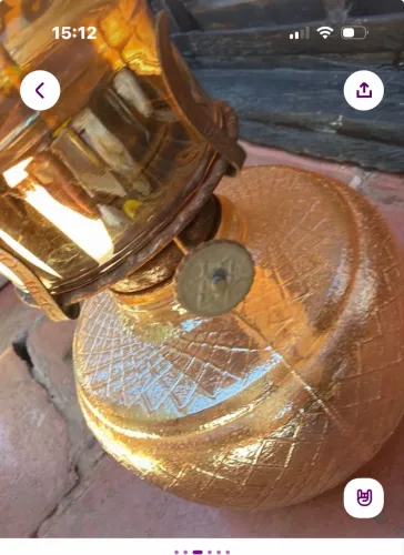 Lampião dourado 26cm