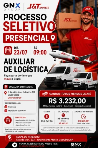 AUXILIAR LOGISTICO - GUARULHOS SP