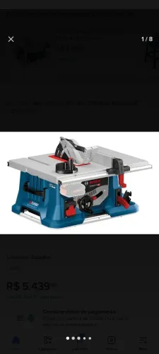Serra de Mesa a bateria Bosch Biturbo GTS 18V-216 Brushless 18V<br>