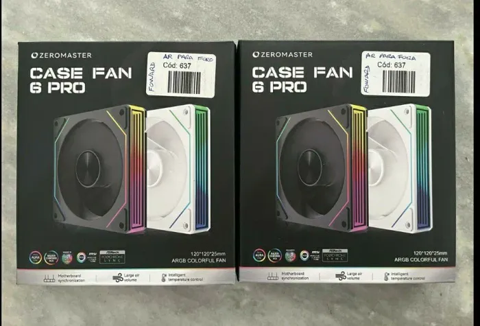 2 unidads Fan cooler Argb prism pro 6 120mm - novo
